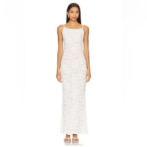 Superdown White Backless Lace Dress